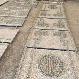 荆州 白麻花岗岩外墙立面雕刻板