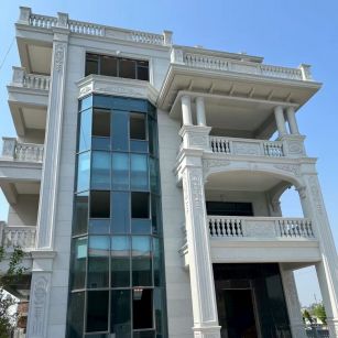 荆州 白麻花岗岩别墅外墙干挂效果展示