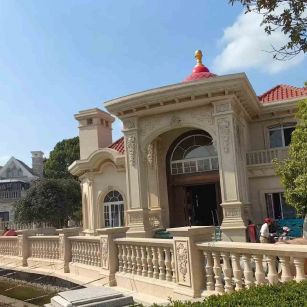 荆州 黄金麻花岗岩欧式别墅