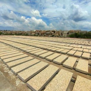 荆州 黄金麻荔枝面花岗岩石材地铺石防护中
