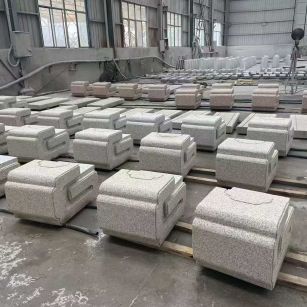 荆州 白麻花岗岩异形加工-石凳，坐凳