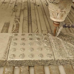 荆州 芝麻白花岗岩石材盲人石、盲道石、盲点石