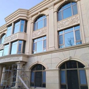 荆州 黄金麻花岗岩别墅外墙干挂