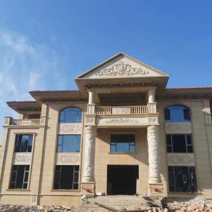 荆州 黄金麻花岗岩别墅外墙干挂