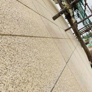 荆州 黄金麻花岗岩荔枝面外墙干挂石材效果示例