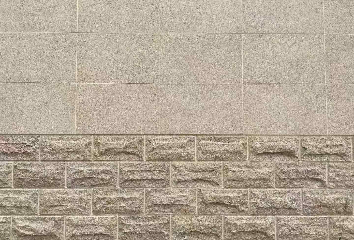 荆州 黄金麻自然面蘑菇石配荔枝面干挂