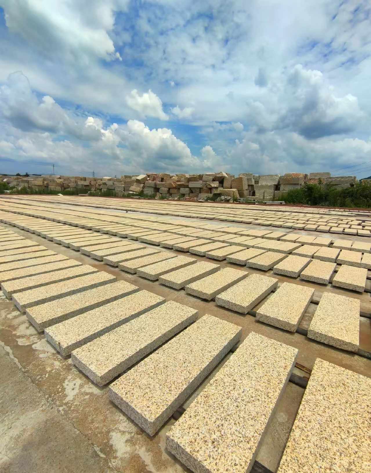 荆州 黄金麻荔枝面花岗岩石材地铺石防护中