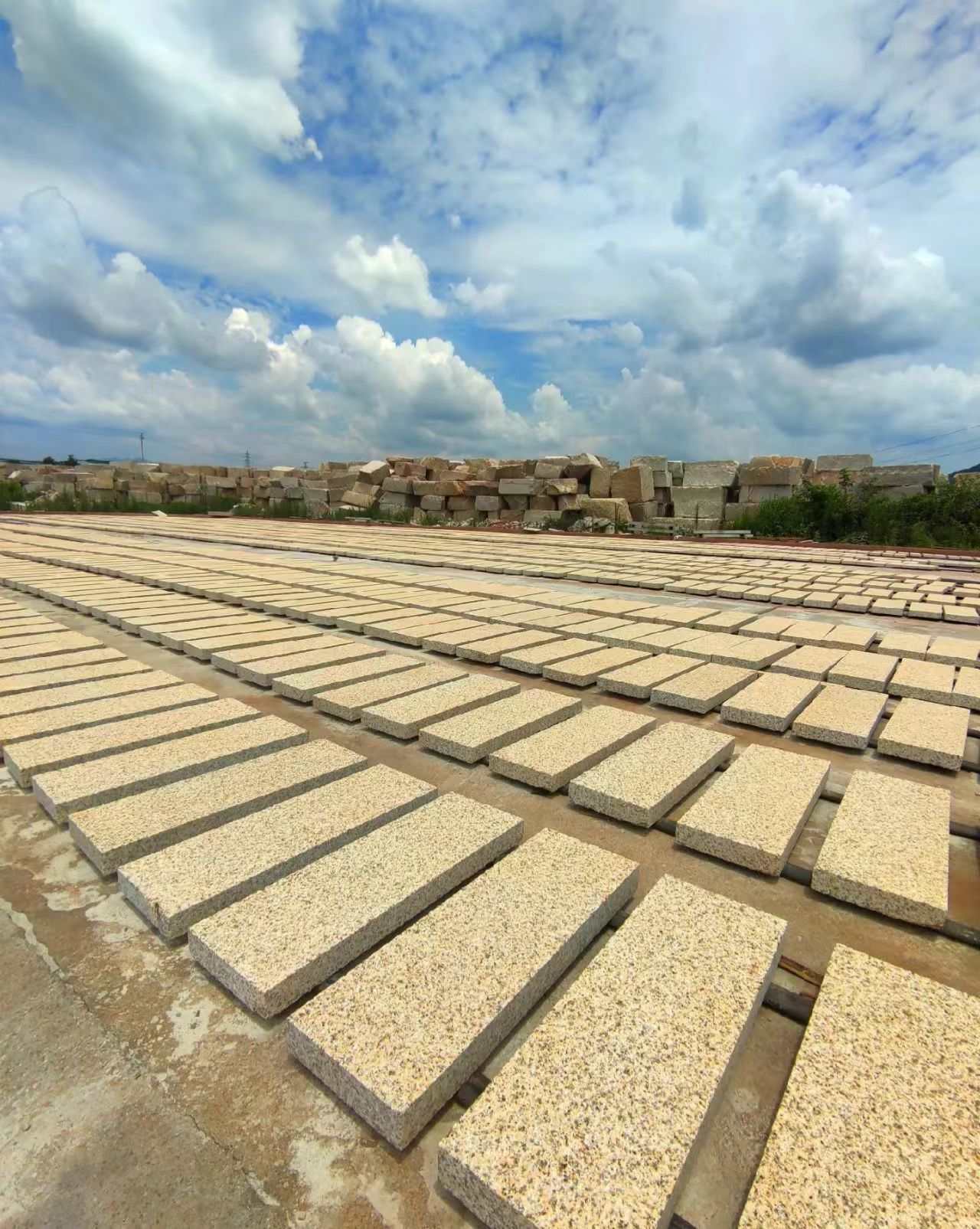 荆州 黄金麻花岗岩荔枝面地铺石防护中