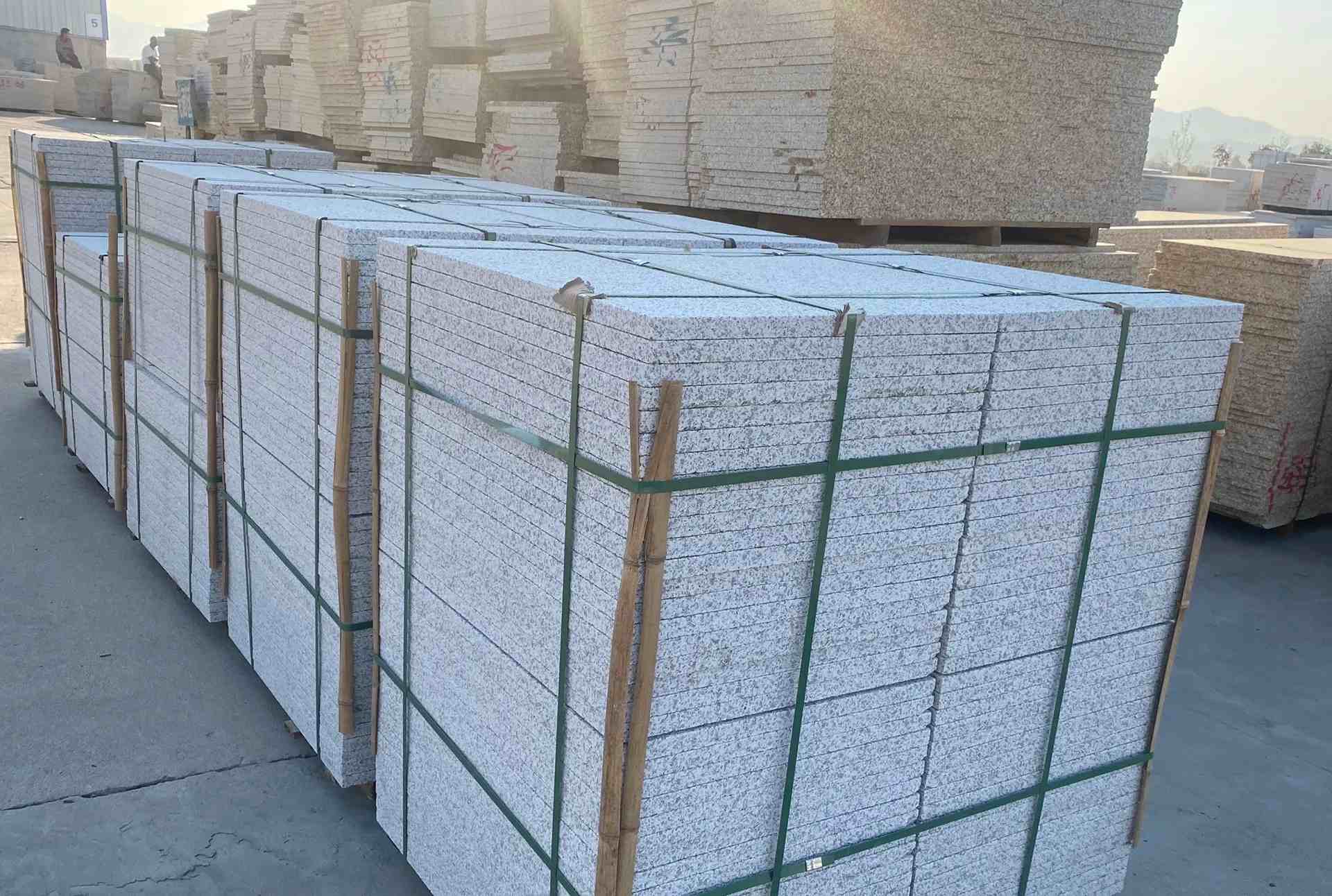 荆州 白麻花岗岩荔枝面地铺石