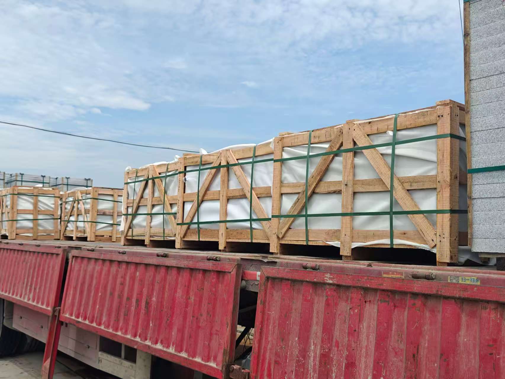 荆州 芝麻白花岗岩地铺石出口专车-泰国游