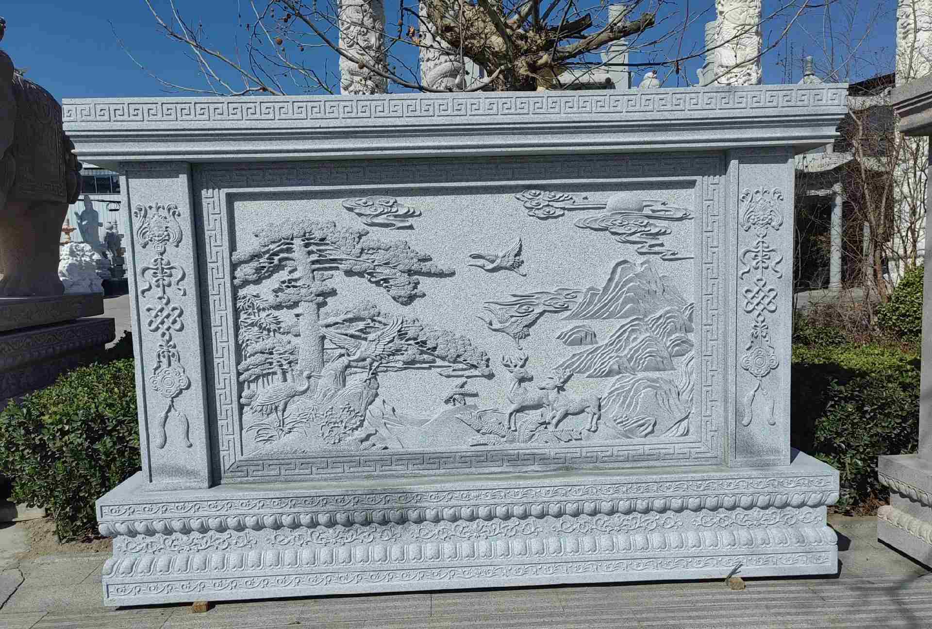 荆州 芝麻白大型照壁，屏风，影壁