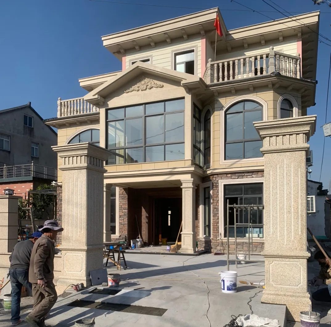 荆州 黄金麻花岗岩荔枝面别墅外墙干挂私家专属